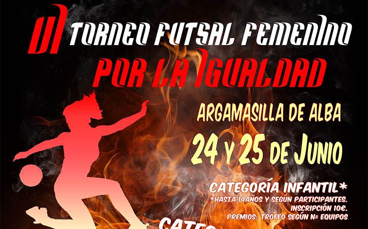 Abierto el plazo de inscripción en el VI Torneo de Fútbol Sala Femenino por la Igualdad en Argamasilla