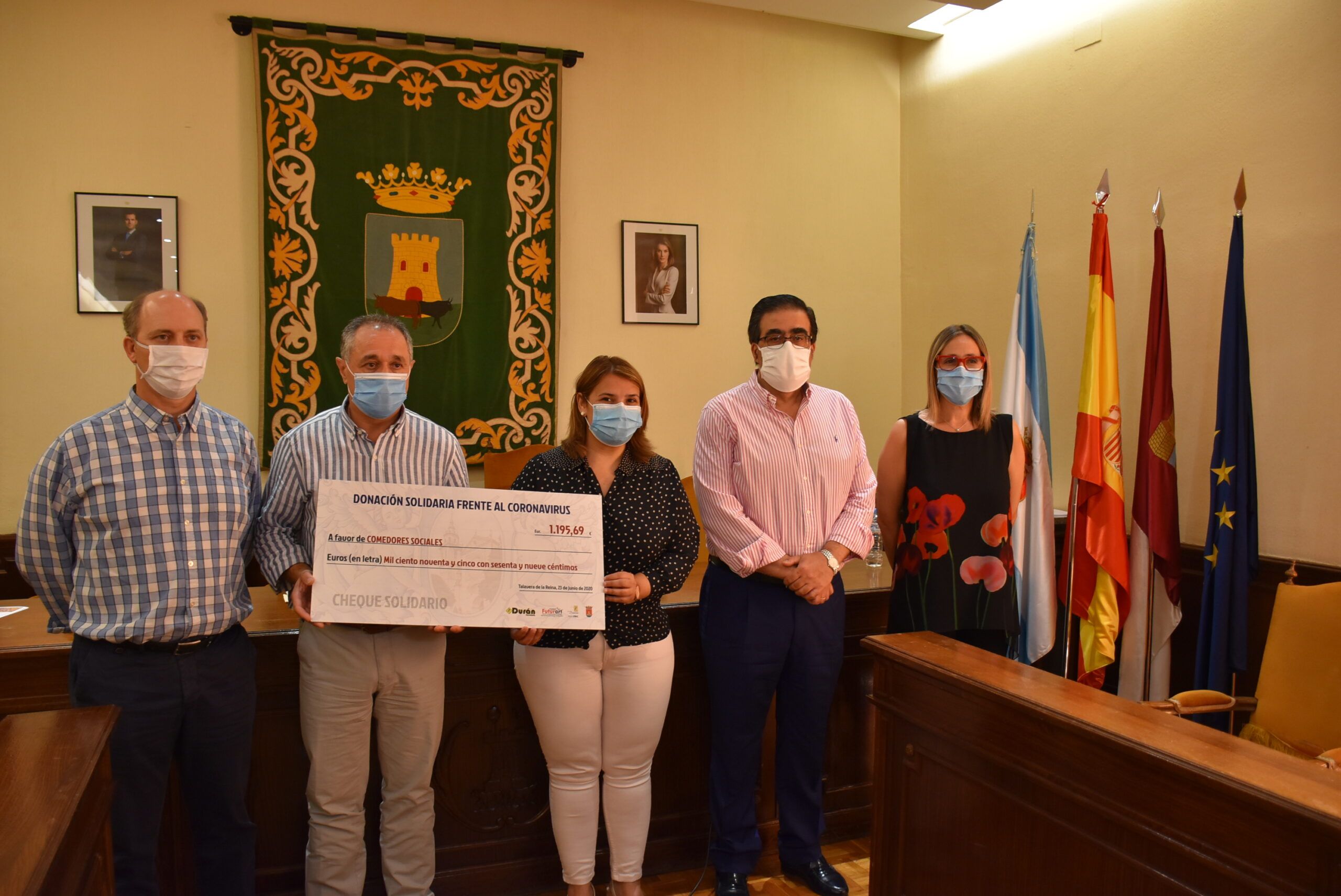 La alcaldesa agradece a Pedro Durán, Futurart y Asintec haber “ayudado a proteger a la ciudadanía” durante la crisis sanitaria