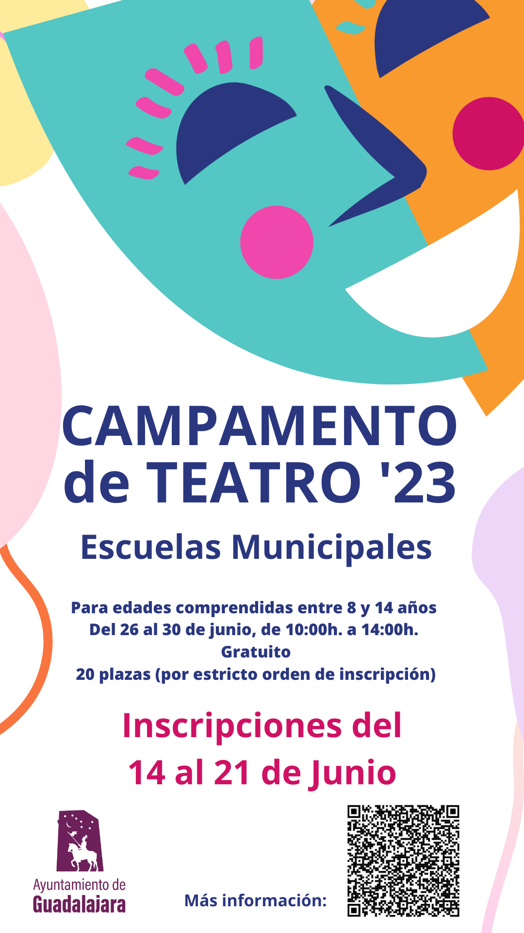 Este miércoles, 14 de junio, se abre el plazo de inscripción al campamento de teatro municipal para edades de 8 a 14 años