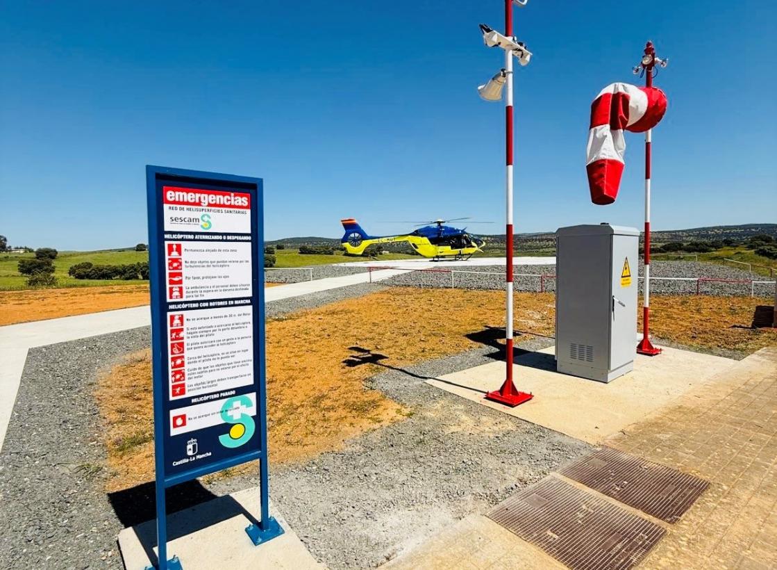 El Gobierno de Castilla-La Mancha licita las obras de construcción de la helisuperficie para transporte sanitario de Las Mesas (Cuenca)