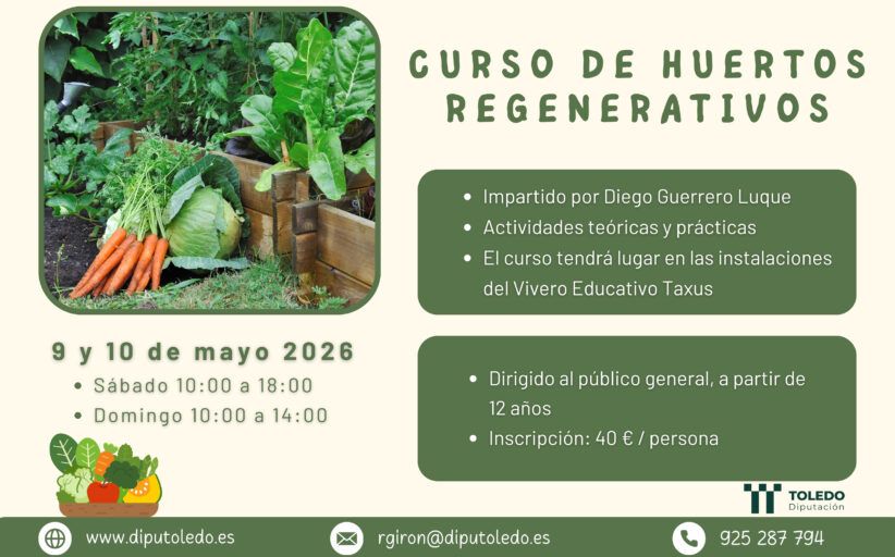 La Diputación de Toledo ofrece un curso práctico de huertos regenerativos para aprender a cultivar de forma sostenible