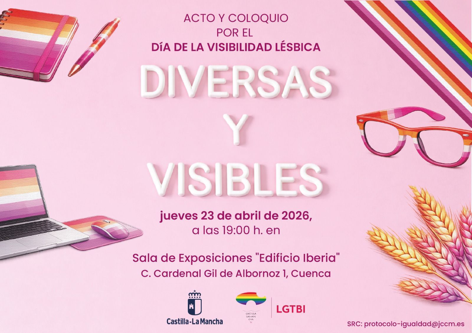 La ciudad de Cuenca acoge el acto del Gobierno regional por el Día de la Visibilidad Lésbica