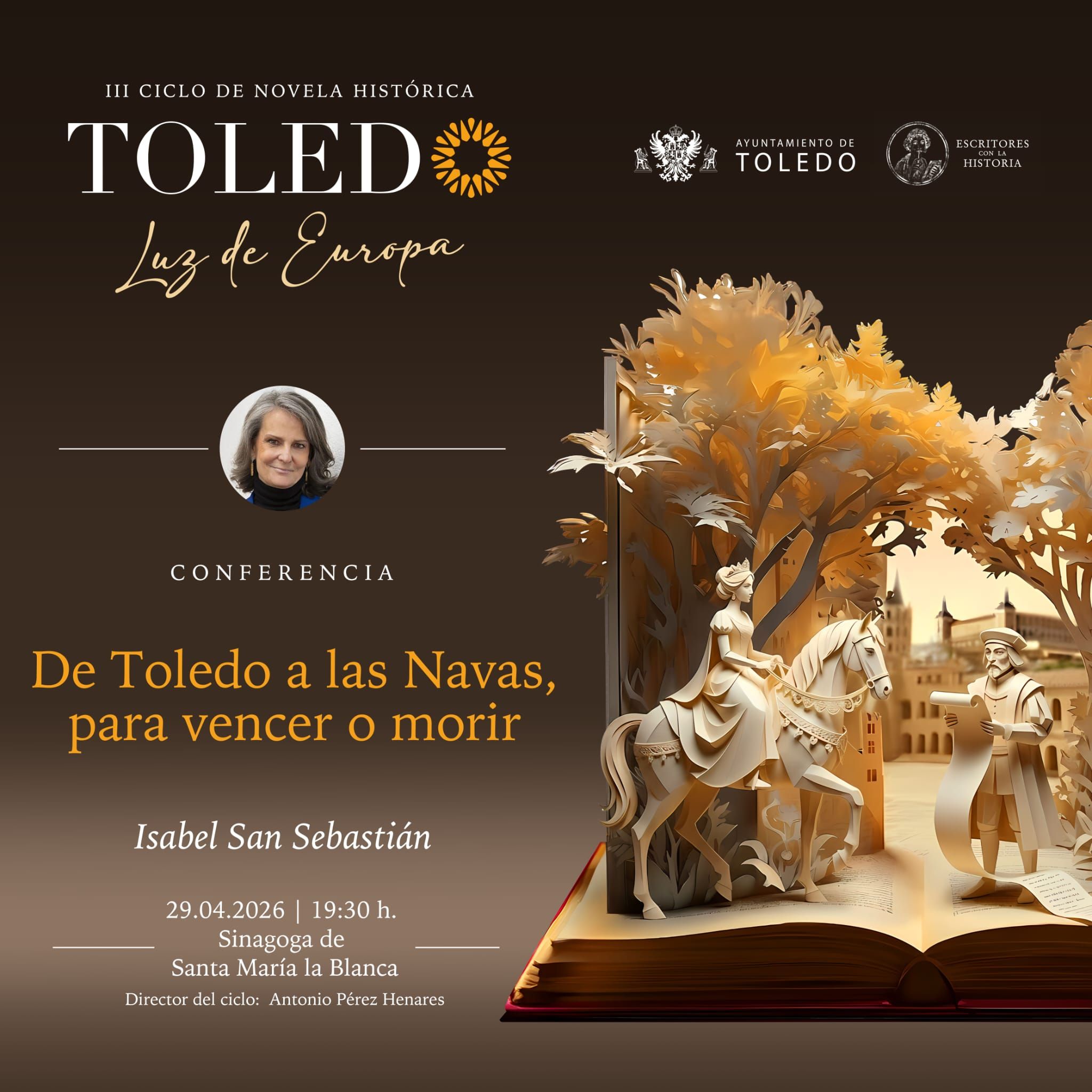 San Sebastián ofrecerá la conferencia 'De Toledo a las Navas, para vencer o morir' en la Sinagoga de Santa María la Blanca