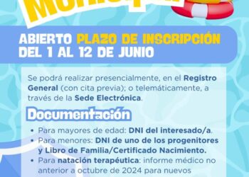 El Ayuntamiento lanza el plazo para inscribirse en los cursos de verano de la piscina municipal