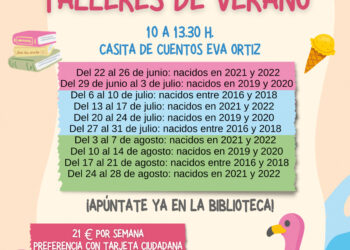 Abierta la inscripción en los Talleres de Verano de Animación a la Lectura de la Biblioteca Municipal