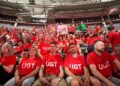 Cerca de medio millar de delegados/as de UGT de Castilla-La Mancha acuden en Madrid a la gran movilización de sindicatos de toda Europa