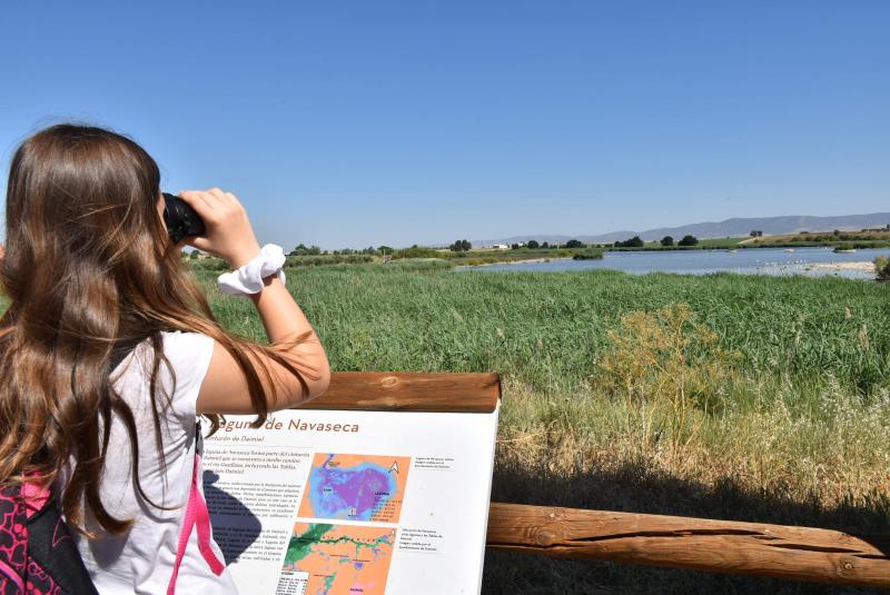 Durante la actividad en la laguna de Navaseca