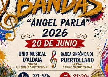 La Banda Sinfónica de Puertollano y la Unión Musical d, Aldaia el sábado en el VII Encuentro de bandas «Ángel Parla»